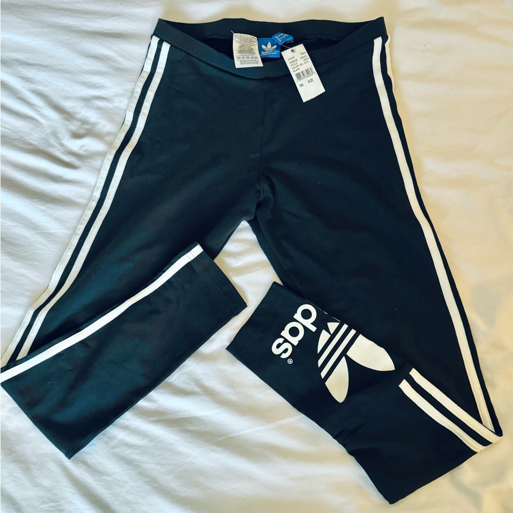 NWT Adidas 3-Stripe Leggings - Small
